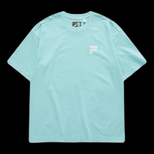 FILA FUSION Casual Sports Round Neck Short Sleeve Couple Style Pink Green