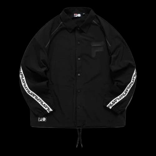 FILA FUSION Tokyo Studio Colorblock Woven Jacket Couple Style Black