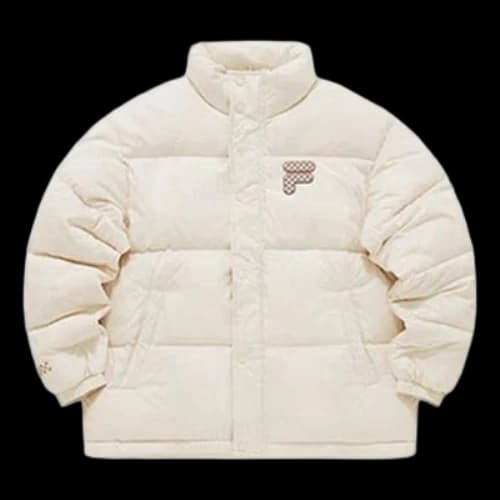 FILA FUSION Logo Printed Down Jacket 'Beige'