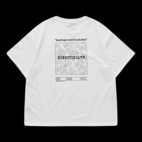 Fila logo Alphabet Printing Loose Short Sleeve White (Women's)