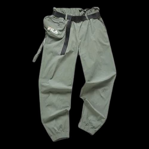 FILA FUSION Belt Casual Jogger Pants Green (Women's)