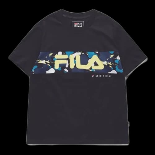 FILA FUSION Patchwork Print Short Sleeve Black (Women's)