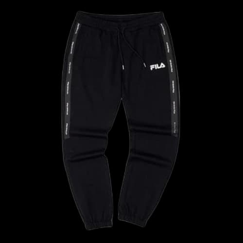 FILA FUSION Knit Athleisure Casual Sports Long Pants Black (Women's)
