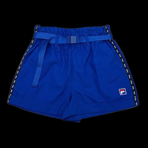 FILA FUSION Alphabet Belt Blue Shorts (Women's)