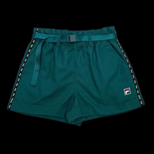 FILA Fusion Alphabet Belt Green Shorts (Women's)