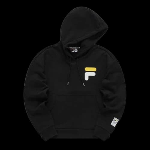 Fila FUSION Alphabet Printing Sports Pullover Hoodie Black (Women's)