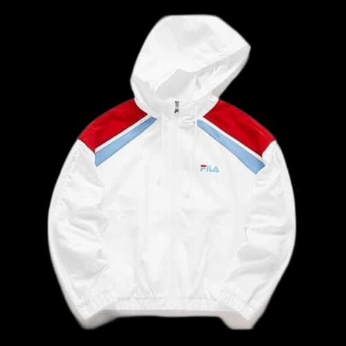 Fila FUSION Printing Woven Athleisure Casual Sports hooded Jacket White