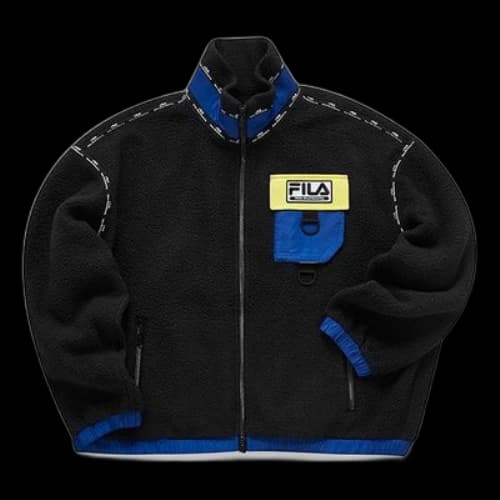 Fila FUSION x White Mountaineering Crossover Knit Stand Collar Jacket Black (Women's)