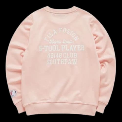 FILA FUSION Logo Printing Sports Round Neck Hoodie Pink (Women's)