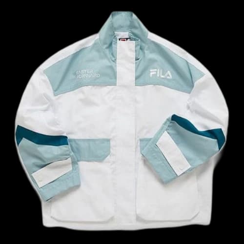Fila FUSION Woven Loose Casual Colorblock Jacket White