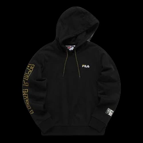 Fila FUSION Casual Printing hooded Pullover Knit Hoodie Black (Women's)