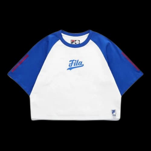 FILA FUSION Colorblock Round Neck Short Sleeve White