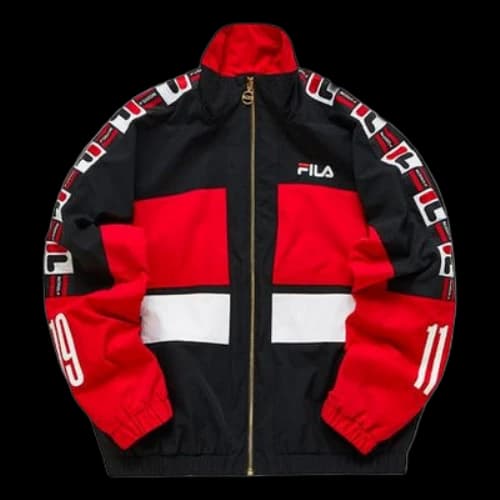 Fila Loose Woven Contrasting Colors Sports Jacket 'Red Black' (Women's)