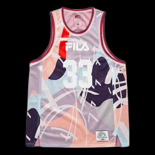 FILA FUSION Reversible Logo Printing Loose Sports Vest Orange Purple