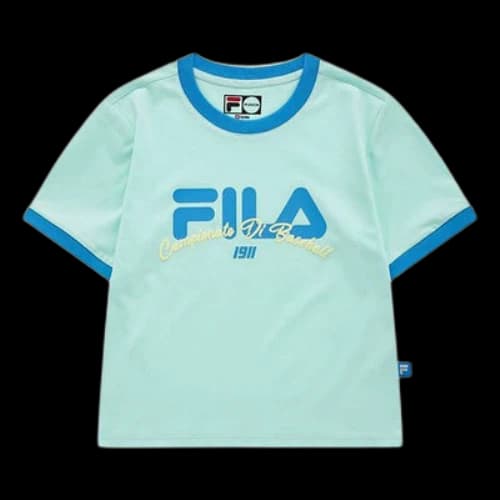 FILA FUSION Baseball Casual Sports Breathable Short Sleeve Green