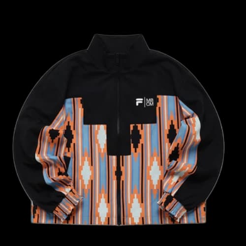 FILA FUSION x Marcelo Burlon Woven Jacket 'Black Orange Blue' (Women's)