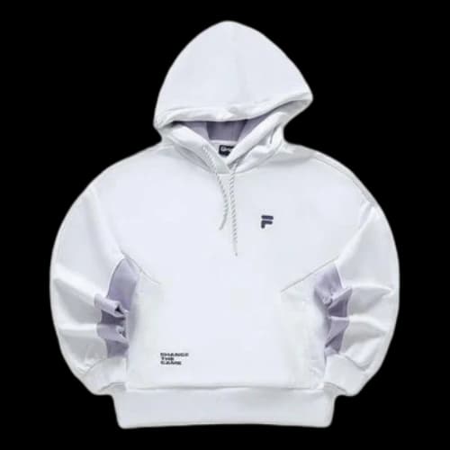 FILA FUSION Casual Hoodie 'White Purple' (Women's)