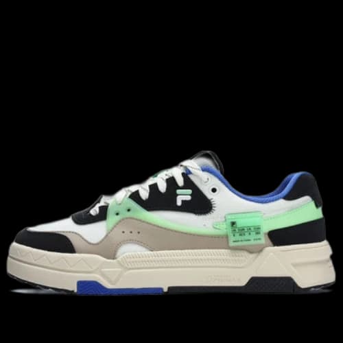 FILA FUSION Classic Skate Shoes 'Black White Blue'