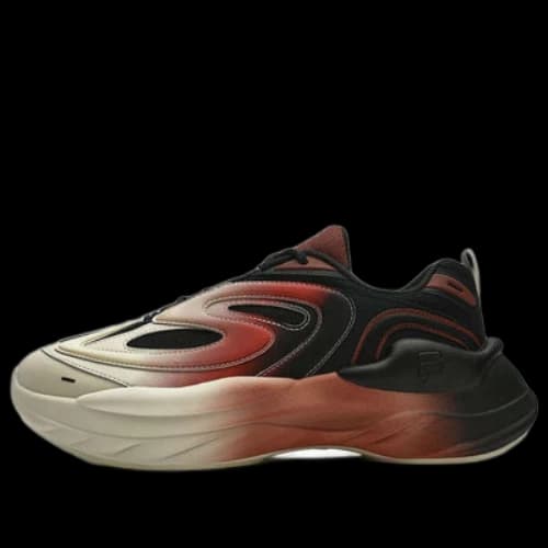 FILA FUSION Fashion Daddy Shoes 'Beige Black Red'