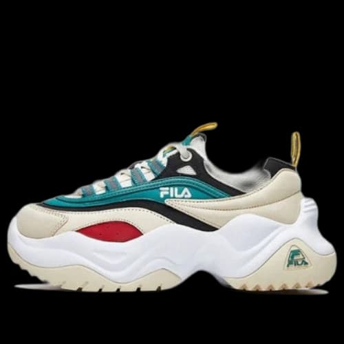 Fila Pose Ray Platform Chunky Sneaker White/Green (Women's)