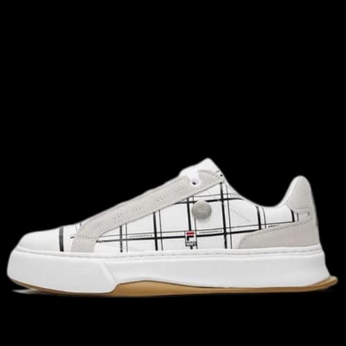 Fila Fusion Canvas Shoes 'White CheckeRed' (Women's)