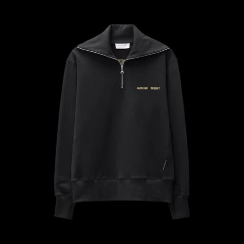 Marine Serre Ornament Half Zip Sweater 'Black'