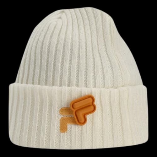 FILA FUSION Logo Beanie 'White Brown'