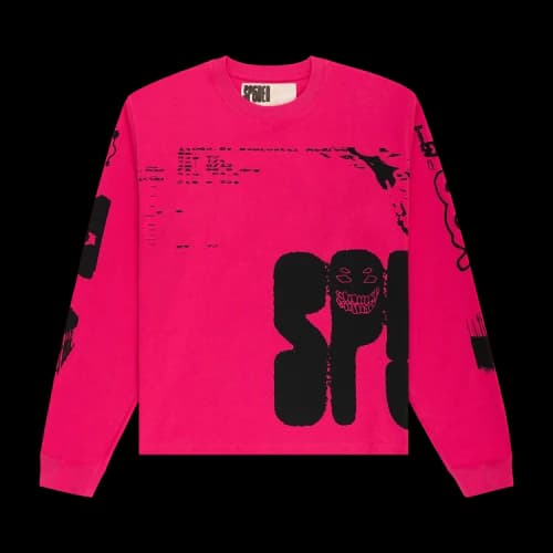 Sp5der X-Ray Long-Sleeve Tee 'Pink'