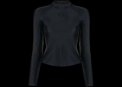 Marine Serre Logo-Print Long-Sleeve Top Black