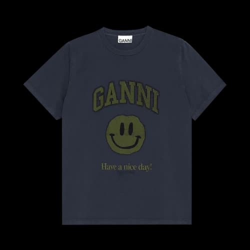 GANNI Basic Cotton Jersey Tee 'Phantom'