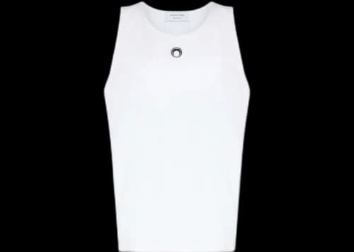 Marine Serre Chest-Logo Tank Top White