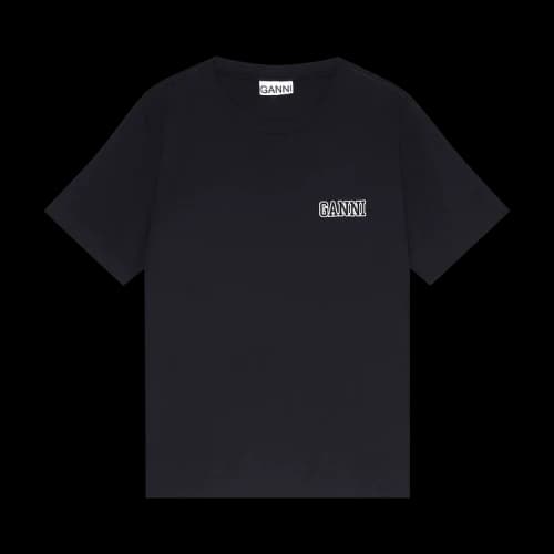 GANNI Thin Software Jersey T-Shirt 'Black'
