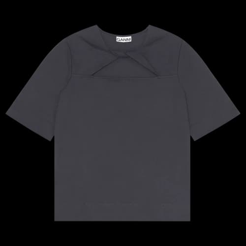 GANNI Basic Cotton Jersey T-Shirt 'Black'