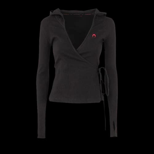 Marine Serre Organic Hoodie Cache 'Black'