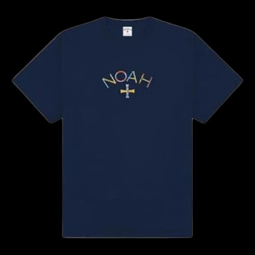 NOAH Embroidered Core Logo T-shirt 'Navy'