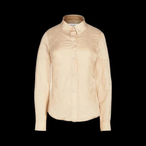 Marine Serre Moonogram Tight Fit Shirt 'Beige'