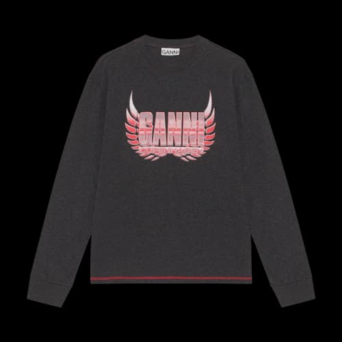 GANNI Long-Sleeve T-shirt 'Phantom'