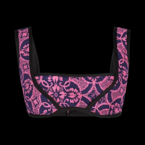Marine Serre Oriental Towels Brassiere 'Oriental Fuschia'