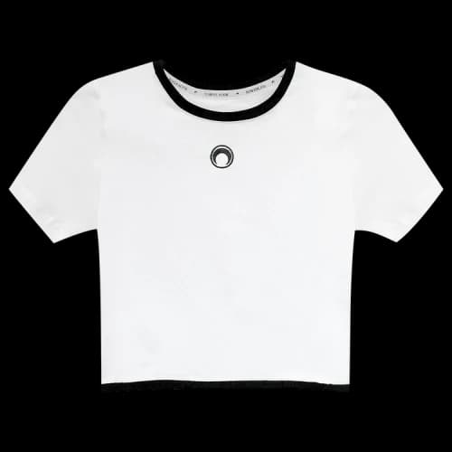 Marine Serre Pointelle Knitted Crop Top 'Lilac'