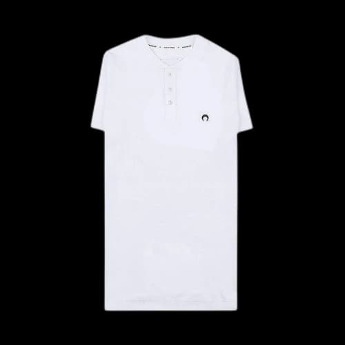 Marine Serre Organic Henley Shirt 'White'