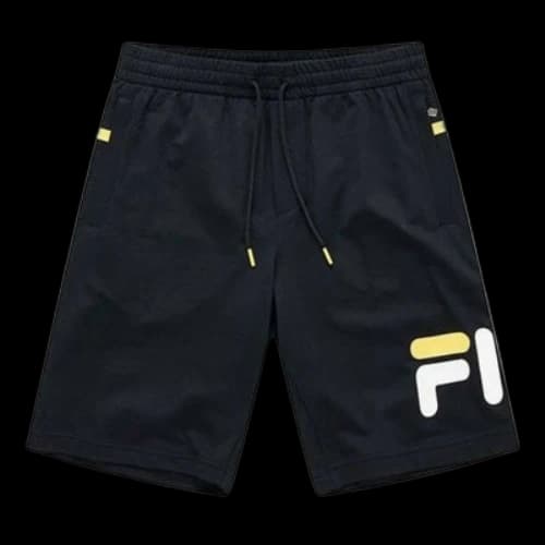 FILA FUSION Logo Printed Loose Fit Sports Shorts 'Black White'