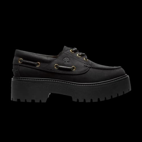 Timberland Stone Street Platform Boat 'Black' (Women's)