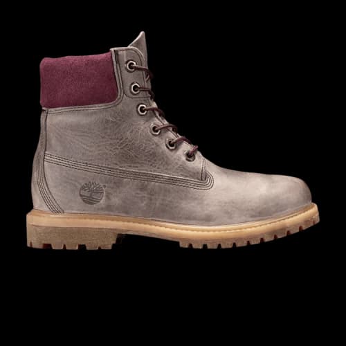 Timberland 6 Inch Premium Boot 'Grey Burgundy' (Women's)