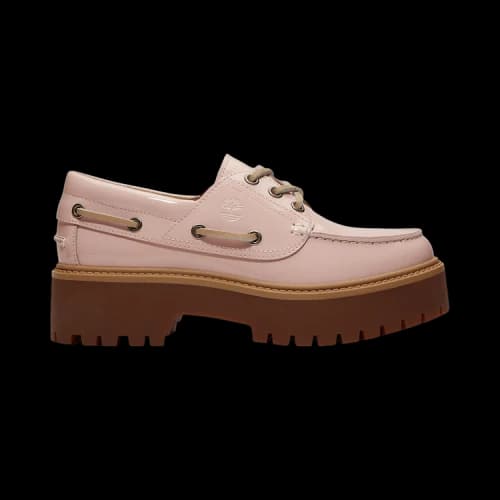 Timberland Stone Street Platform Boat Shoe 'Patent Leather - Light Pink' (Women's)