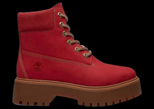 Timberland Stone Street 6" Waterproof Platform Boot Red Nubuck (Women's)