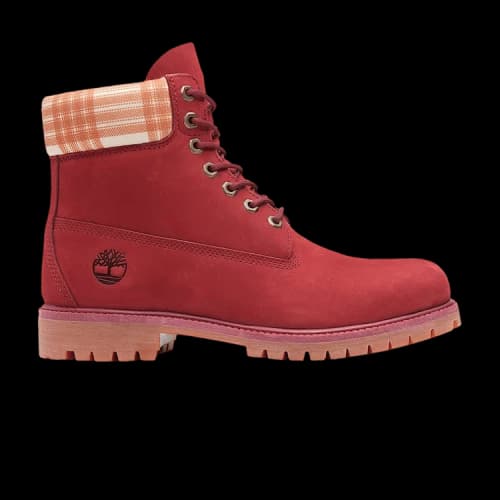 Timberland 6" Heritage Waterproof Boot Dark Red Plaid