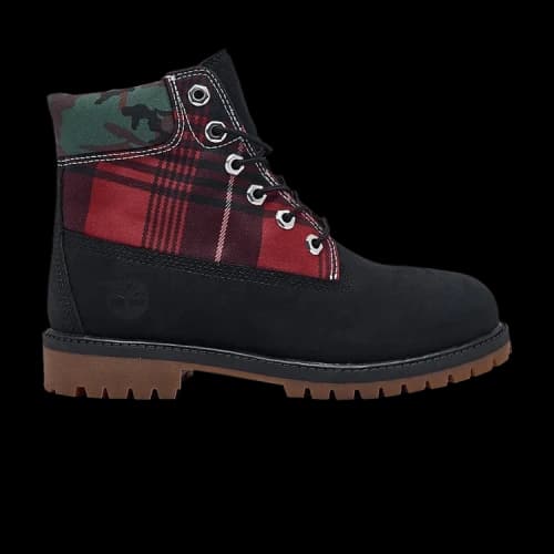 Timberland 6 Inch Premium Boot Junior 'Black Plaid Camo'