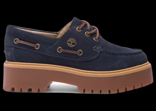 Timberland Stone Street Platform Boat Shoe C.F. Stead Indigo Suede (Women's)
