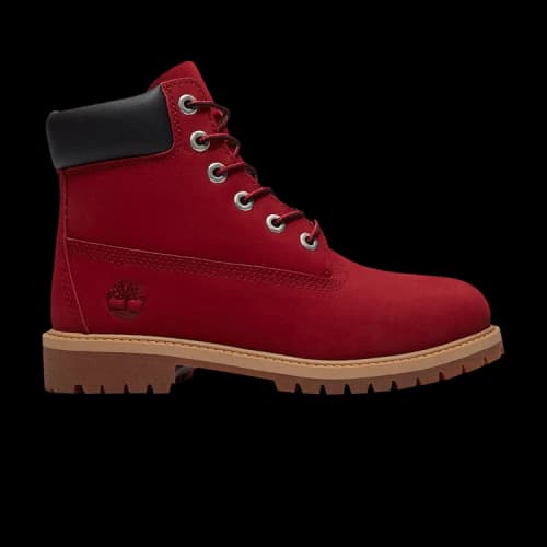Timberland 6 Inch Premium Waterproof Boot Junior 'Red Nubuck Black'
