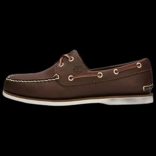 Timberland Classic 2 Eye Logo Debossed Boat Shoes